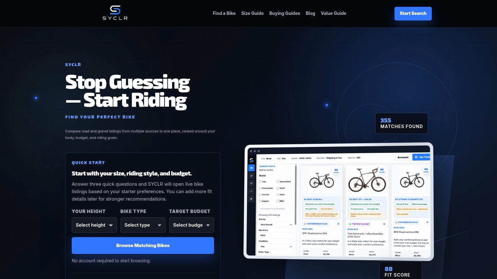 Screenshot from https://syclr.com