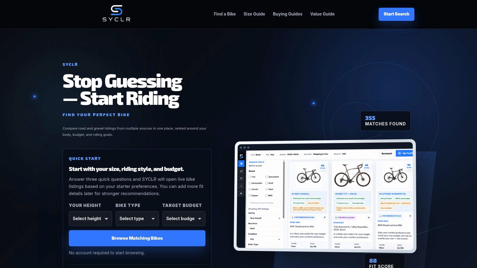 Screenshot from https://syclr.com