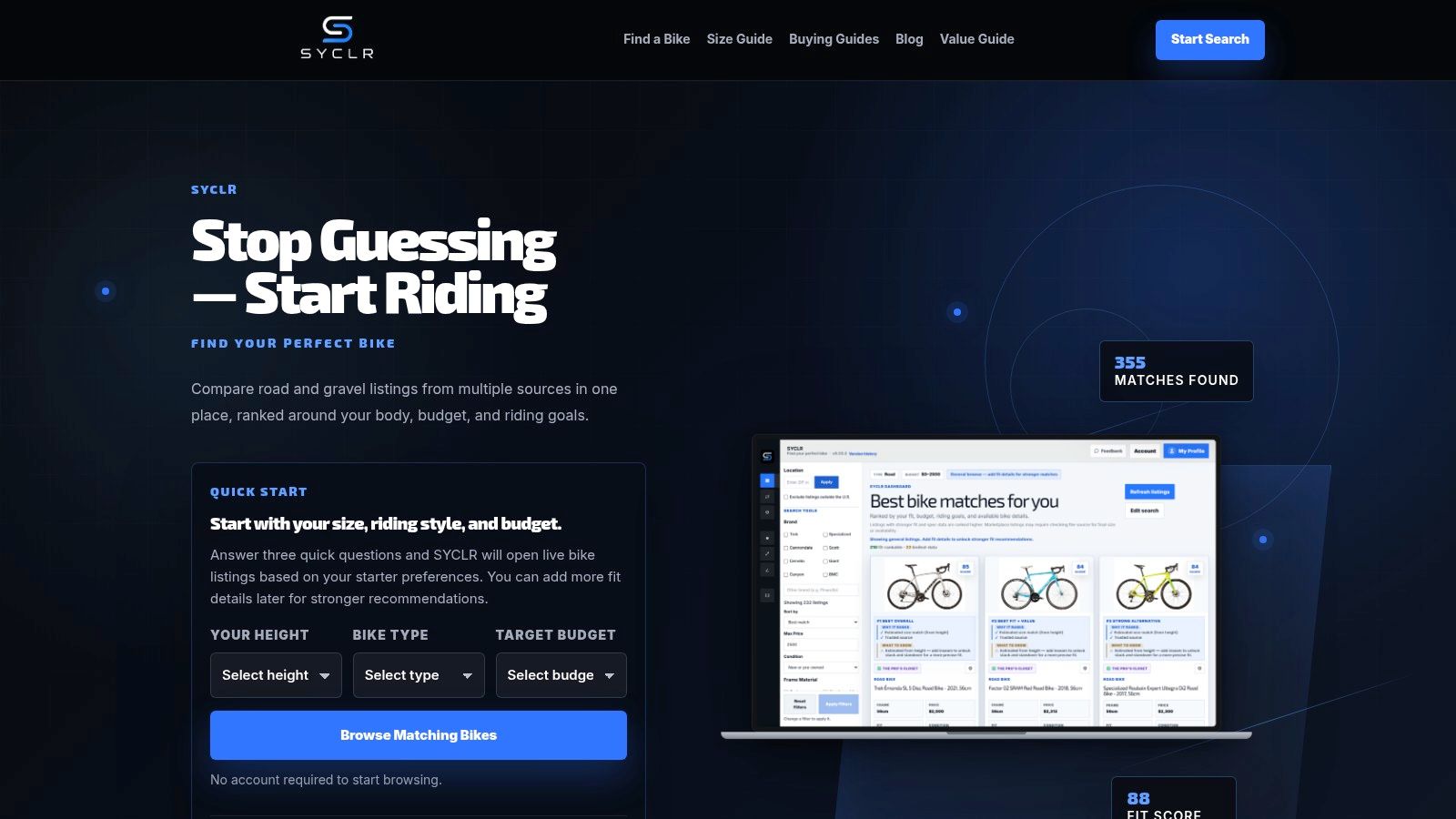 Screenshot from https://syclr.com