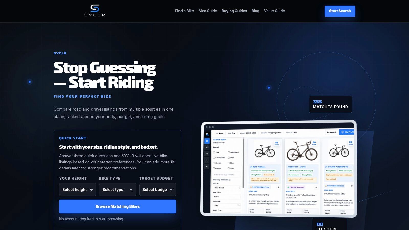 Screenshot from https://syclr.com